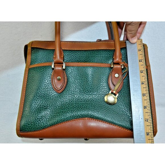 Dooney & Bourke VTG Classic Satchel Small Bag Purse Forest Green No Strap -Flaws - Picture 14 of 15